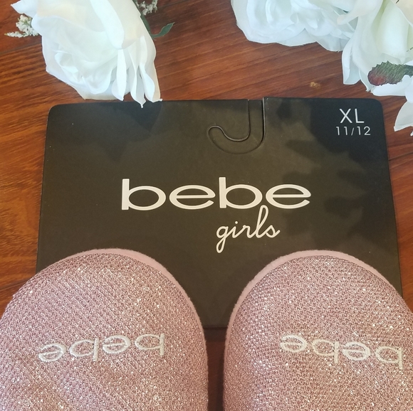 Bebe Girls Pink Glitter Slippers XL (11-12) - Picture 2 of 8